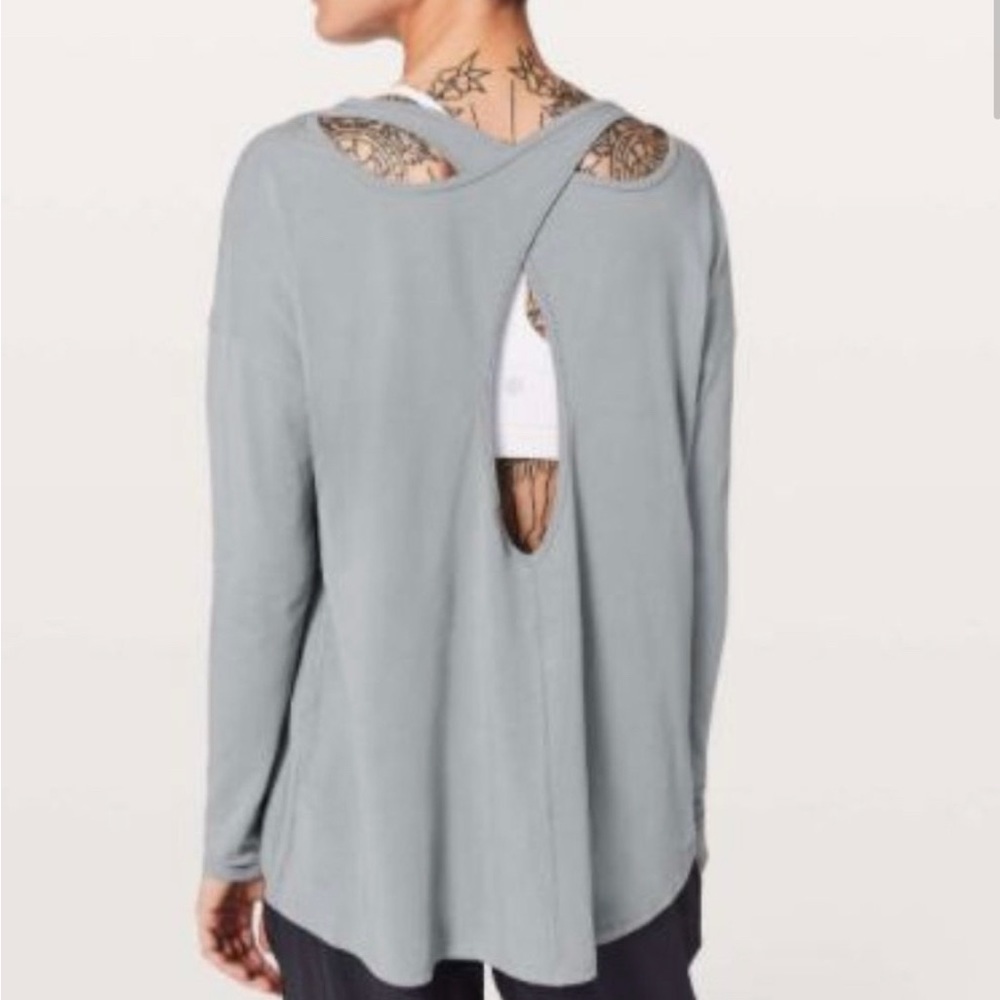 Lululemon Back Into It Heathered Starlight Top, Size 4